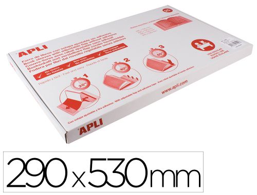 Forra livros pvc com aba ajustavel adesivo 290x530 mm , Apli , 49282 , 8410782123408